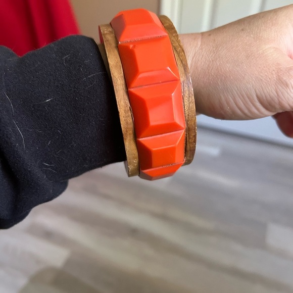 4/$100 Orange and Brown Geometric lucite Bracelet 🍊 - Picture 3 of 7